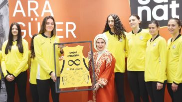 &Uuml;nl&uuml; Voleybolcularla Hatıra Fotoğrafı