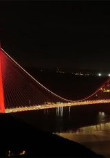 Yavuz Sultan Selim K&ouml;pr&uuml;s&uuml; Turuncu Renk ile Aydınlatıldı