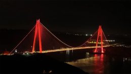 Yavuz Sultan Selim K&ouml;pr&uuml;s&uuml; Turuncu Renk ile Aydınlatıldı