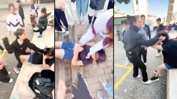 Akran Zorbaları… Tekme ve Yumruk Attı, Sa&ccedil;ından S&uuml;r&uuml;kledi