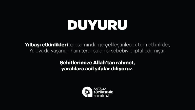 Antalya'da Yılbaşı Etkinlikleri İptal Edildi