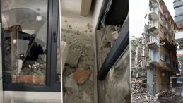 Avcılar'da Şok Yıkım! D&ouml;k&uuml;len Beton Par&ccedil;aları Komşu Binaya Zarar Verdi