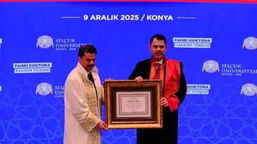 Bakan Kurum’a Selçuk Üniversitesi’nden Fahri Doktora Unvanı
