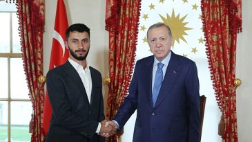 Başkan Erdoğan, Filistinli Y&ouml;netmen Adra'yı Ağırladı
