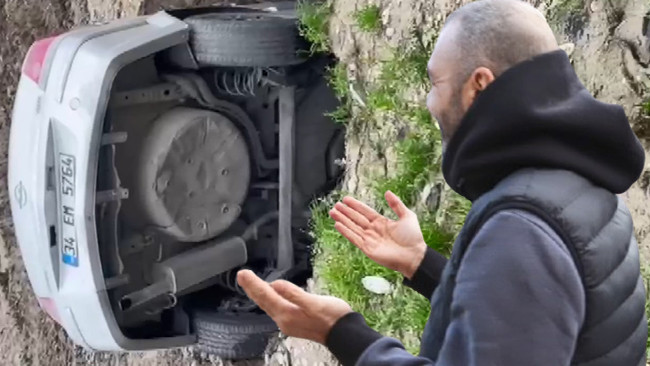 B&ouml;lgede Bir İlk: Arabası D&uuml;şen S&uuml;r&uuml;c&uuml; '&Uuml;st&uuml;n&uuml; G&ouml;m&uuml;n' Dedi