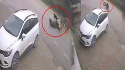 Bursa'da K&ouml;pek Saldırısına Uğrayan Motokurye Kaza Ge&ccedil;irdi!