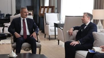 Dışişleri Bakanı Hakan Fidan, BM Genel Sekreter Yardımcısı Tom Fletcher ile G&ouml;r&uuml;şt&uuml;