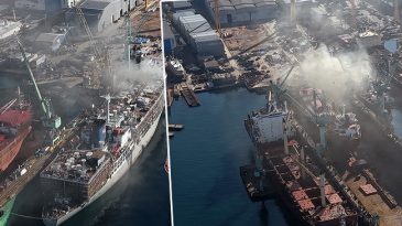Gelişmeler… Tuzla'daki Tersanede Gemide Yangın Kontrol Altına Alındı