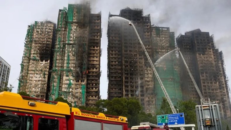 Hong Kong'daki Yangın Faciasında Bilan&ccedil;o Ağırlaşıyor: &Ouml;l&uuml; Sayısı 159'a Y&uuml;kseldi