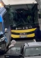 İETT Otob&uuml;s&uuml; Kazaya Karıştı: 3 Yaralı