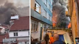 İstanbul Fatih'te Otoparkta Yangın: 2 Katlı Binaya Sı&ccedil;radı!