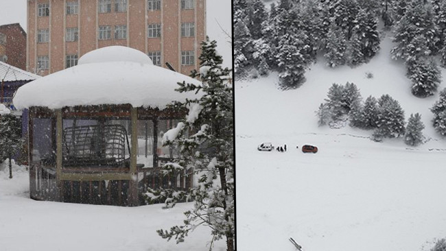 Kar kalınlığı 2 metreyi aştı: Ara&ccedil;lar tamamen kara g&ouml;m&uuml;ld&uuml;!