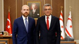 KKTC Cumhurbaşkanı Erh&uuml;rman, İBTAV M&uuml;tevelli Heyeti &Uuml;yesi Bilal Erdoğan'ı kabul etti