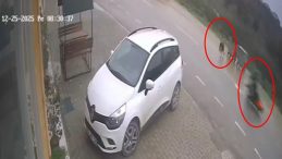 Motokuryeye Sokak K&ouml;peği Saldırdı: Ka&ccedil;arken Kaza Yaptı!