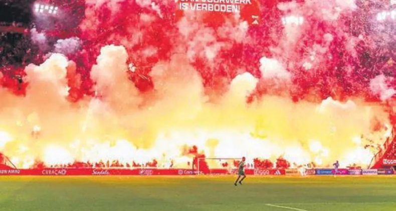 Sahaya Meşale Yağdı, Ma&ccedil; 5 Dakikada Sona Erdi!