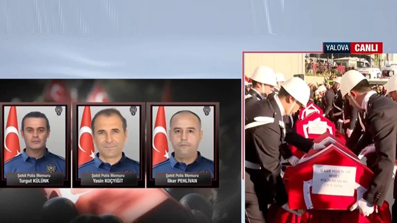 SON DAKİKA&hellip; Yalova'da ger&ccedil;ekleştirilen DEAŞ operasyonunda şehit olan polislerimiz i&ccedil;in cenaze merasimi d&uuml;zenleniyor&hellip;
