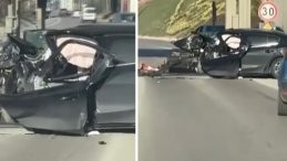 TEM Otoyolu'nda Korkun&ccedil; Kaza: Otomobil, Gişenin Beton Bariyerine &Ccedil;arptı! Anne ve Oğlu Hayatını Kaybetti