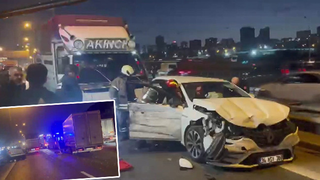 TEM Otoyolu'nda zincirleme kaza: Trafik yoğunluğu oluştu