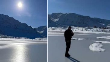 Termometreler -13&rsquo;&uuml; g&ouml;sterdi! G&ouml;l buz tuttu