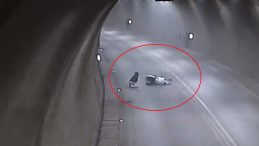 T&uuml;nelde Motosikletin Takla Attığı Kaza Kamerada