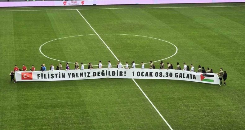 Ziraat T&uuml;rkiye Kupası Ma&ccedil;ında Gazze Y&uuml;r&uuml;y&uuml;ş&uuml;ne Destek!