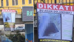 Afiş Yaptırıp Viyad&uuml;ğe Astı! G&ouml;renler Şaşkınlık Yaşadı