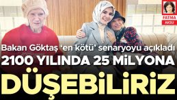 Bakan G&ouml;ktaş &lsquo;en k&ouml;t&uuml;&rsquo; senaryoyu a&ccedil;ıkladı: 2100 yılında 25 milyona d&uuml;şebiliriz