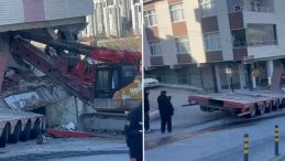 Başakşehir'de Yokuştan Kayarak &Ccedil;arpan TIR'ın D&uuml;zenlemeleri Başlatıldı