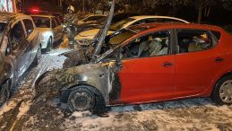 Beşiktaş'ta Park Halindeki D&ouml;rt Ara&ccedil; Alev Alev Yandı