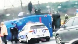 Cezaevi Nakil Aracının Devrilmesi Sonucu 19 Kişi Yaralandı