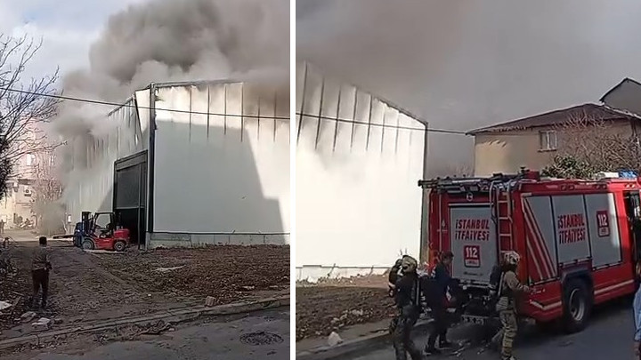 Esenyurt'ta Mobilya İmalathanesinde Yangın! Bir&ccedil;ok Ekip Olay Yerinde