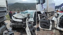 Isparta'da Feci Kaza: Otomobil Park Halindeki TIR'a &Ccedil;arptı, 2 Can Kaybı, 1 Yaralı