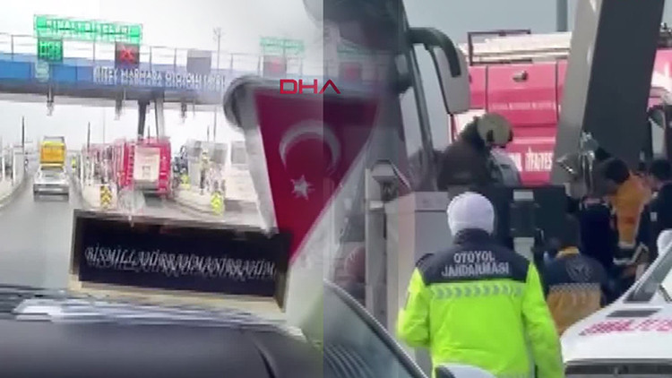 İstanbul'da Gişede Otomobil ve Otob&uuml;s &Ccedil;arpıştı: Yaralılar Bulunuyor
