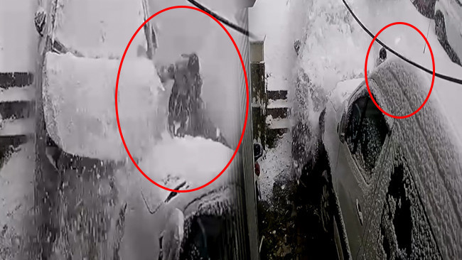 Kağıthane'de Mucizevi Kurtuluş! Karda Kayarak 5 Araca &Ccedil;arpan Ara&ccedil;, K&uuml;&ccedil;&uuml;k &Ccedil;ocuğu Kılpayı Kurtardı