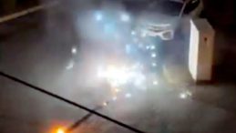 Kar Yağışının Ardından Elektrik Kabloları Patlayarak Yandı