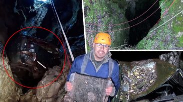 Kimse varlığını bilmiyordu! Derinliği &ouml;l&ccedil;mek i&ccedil;in taş atınca metal sesi duydu; mağaraya inince g&ouml;zlerine inanamadı