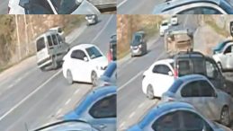 Mersin'de Kazadan Ka&ccedil;ınırken Ara&ccedil; Devrildi: O Anlar Kamerada! 3 Yaralı