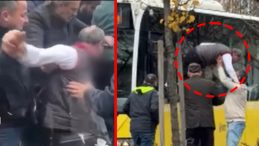 SON DAKİKA: &Uuml;sk&uuml;dar'da Akılalmaz Olay! İETT Şof&ouml;r&uuml; Camdan Fırlayıp S&uuml;r&uuml;c&uuml;ye Saldırdı! O Dehşet Anları Kamerada
