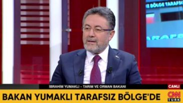 Tarım ve Orman Bakanı İbrahim Yumaklı, CNN T&uuml;rk'te Soruları Yanıtladı
