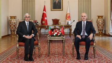 TBMM Başkanı Kurtulmuş, Portekiz Cumhuriyet Meclisi Başkanı Aguiar-Branco ile Meclis'te g&ouml;r&uuml;şt&uuml;