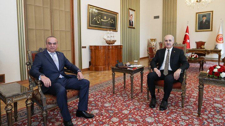 TBMM Başkanı Kurtulmuş, Tacikistan B&uuml;y&uuml;kel&ccedil;isi'ni Ağırladı