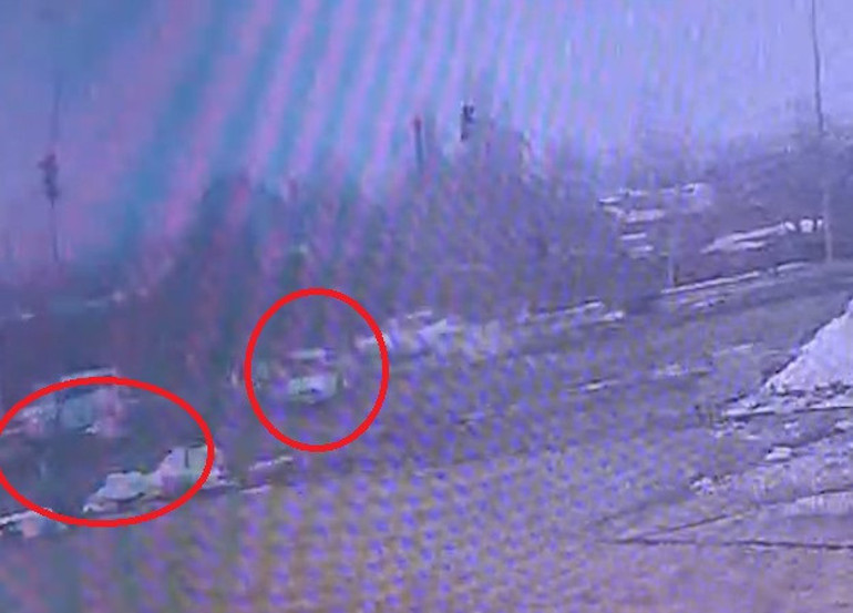 Kaza anı güvenlik kamerasında