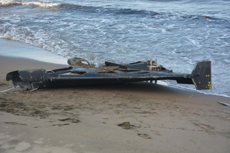 Ordu'da sahilde bulunan insansız hava aracı