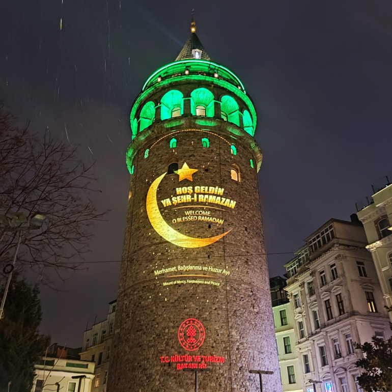 Galata Kulesi Ramazan Aydınlatması