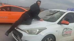 Ankara'dan Şok G&ouml;r&uuml;nt&uuml;: Kaput &Uuml;zerinde 20 Kilometre S&uuml;r&uuml;kledi!