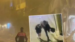 Anne ile Kızı, &Ccedil;&ouml;ken Binadan Savrulan Beton Par&ccedil;alarından Ka&ccedil;arak Kurtuldu