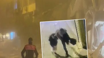 Anne ile Kızı, &Ccedil;&ouml;ken Binadan Savrulan Beton Par&ccedil;alarından Ka&ccedil;arak Kurtuldu