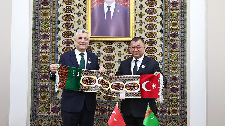 Bakan Bolat, T&uuml;rkmenistan Bakanlar Kurulu Başkan Yardımcısı Ataguliev ile G&ouml;r&uuml;şt&uuml;