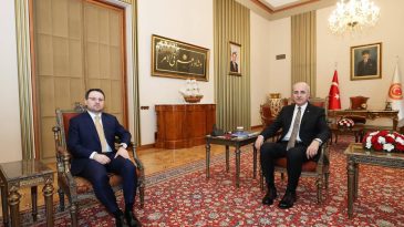 Bakan G&uuml;rlek, TBMM Başkanı Kurtulmuş'u ziyaret etti