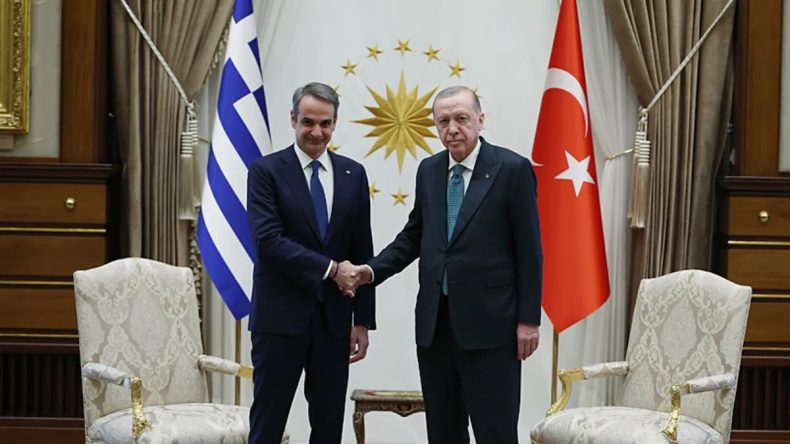 Başkan Erdoğan, Yunanistan Başbakanı Mi&ccedil;otakis ile Buluştu